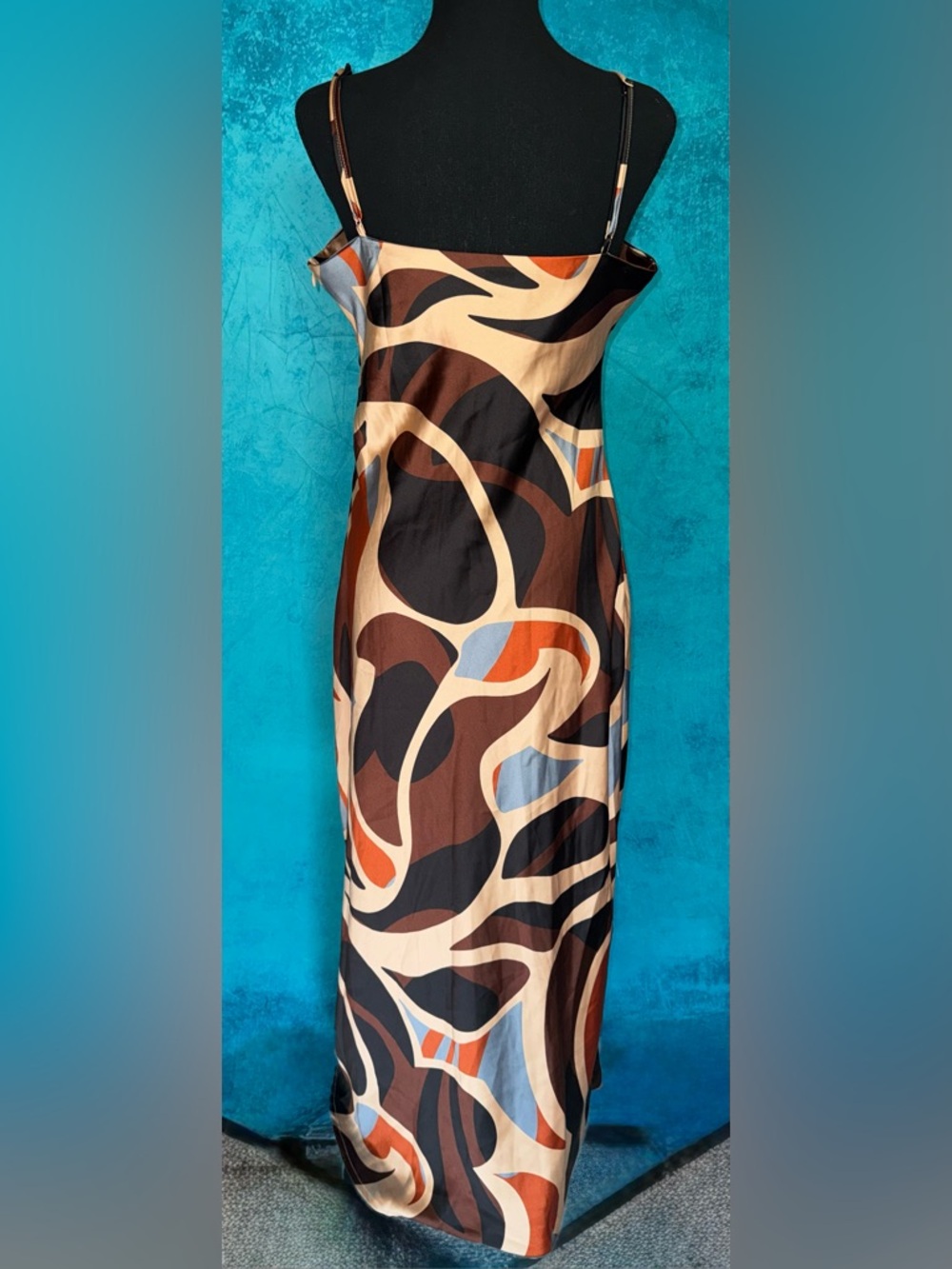 House of Harlow 1960 sleeveless scowl neck midi/maxi slip dress - Picture 5 of 10